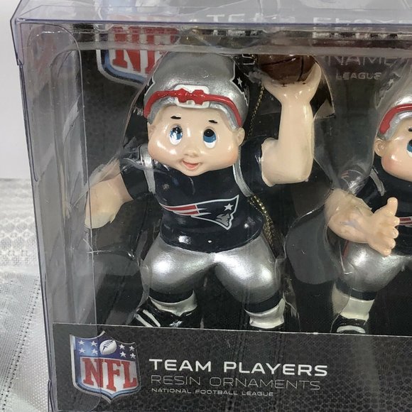 New England Patriots NFL Christmas Tree  Ornament Team Players Resin 3-pack New - Picture 8 of 10